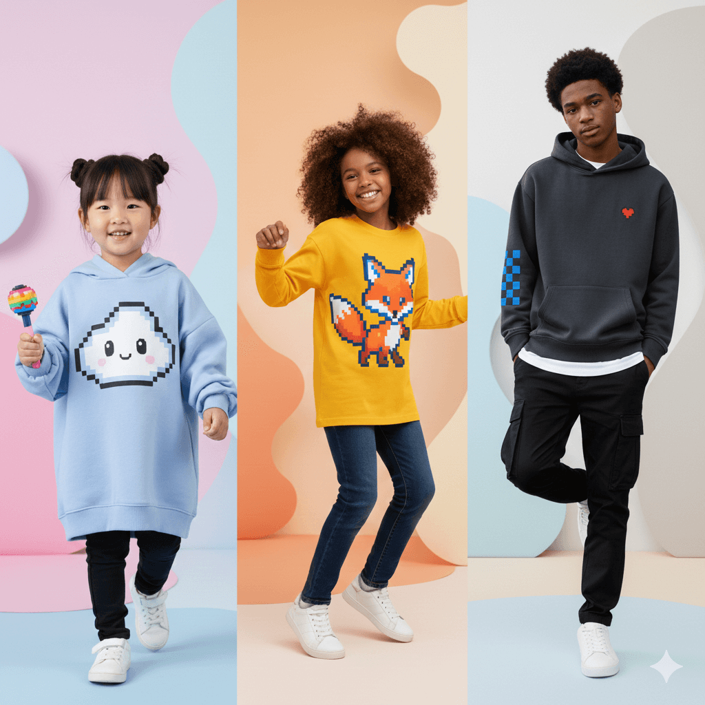 PXLKID character apparel